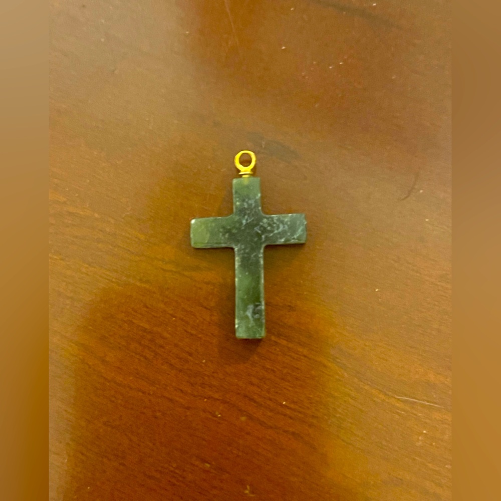 Black Cross with Gold Clasp